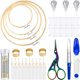 thumbnail image 1 of Kit de bordado para principiantes Mudder, 53 piezas, con aro de bambú, color azul, 1 of 6