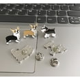 thumbnail image 7 of 3 PCS Dog Brooch Keychain Set, 2 Puppy Keyring Keyfob Metal Pet ID Tags and 1 Dog Brooch for Clothing Bag Adornment Accessory Samoyed, 7 of 7
