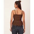 thumbnail image 4 of Moomaya Solid Peplum Tops For Women, Casual Smocked Strap Tube Tunic, 4 of 8