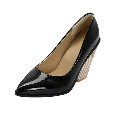 

PEASKJP Womens High Heels Comfortable Women s Chunky Low Heels Open Toe Comfortable Wedding Party Fashion Heeled Sandals (Black 8.5)