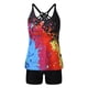 thumbnail image 3 of Augper Womens Multi Color Tie-Dye Print Set Two Piece Swimdress and Panty Swimsuits, 3 of 9