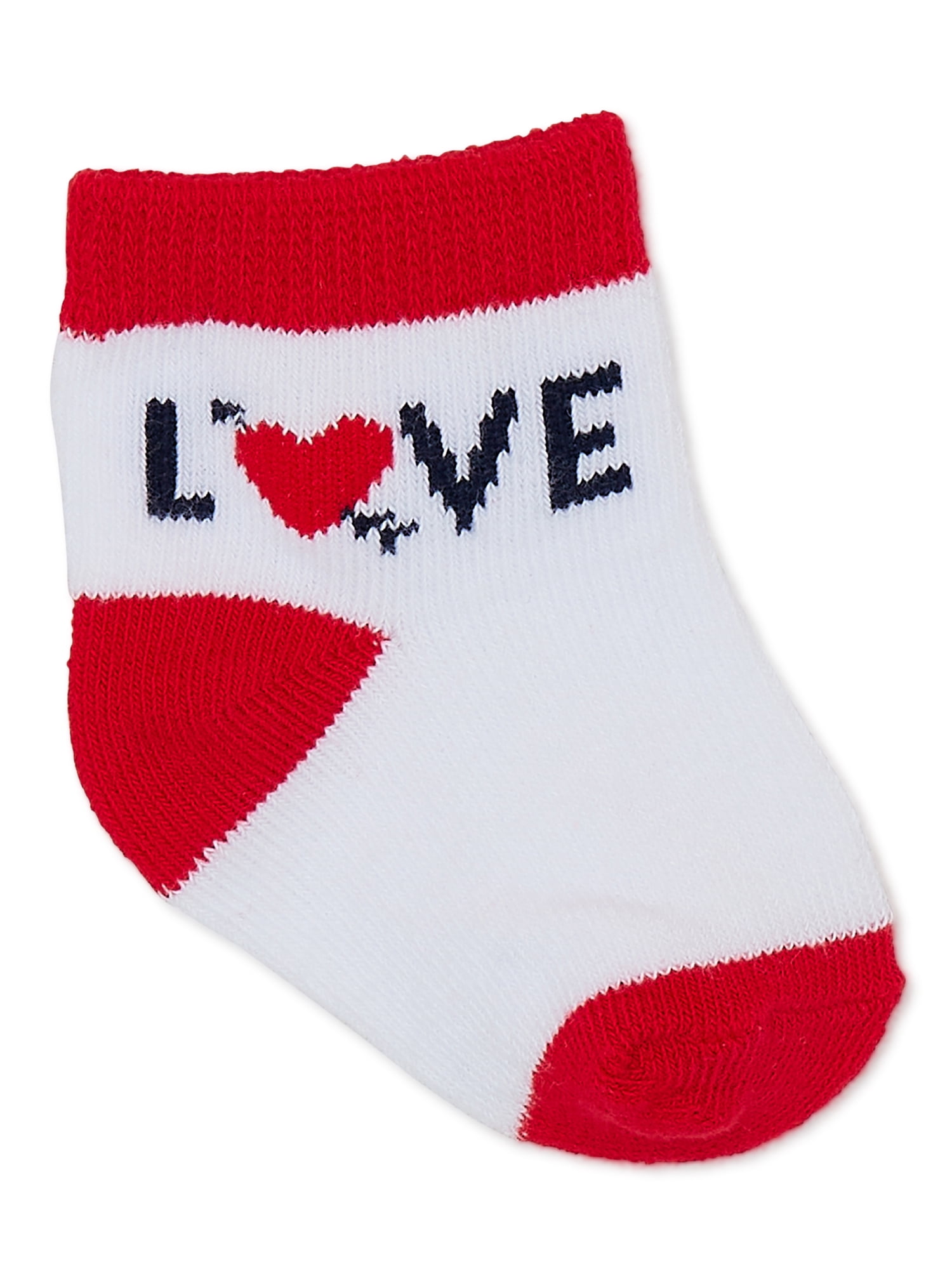Carter's Child of Mine Baby Valentine Crew Socks, 3-Pack, Sizes 0M-6M