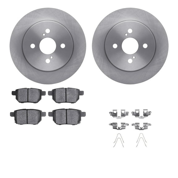 Dynamic Friction Company Rear Brake Rotors with 5000 Advanced Brake Pads includes Hardware 6512-76527