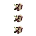 thumbnail image 1 of sweethay 12 piezas de rosas artificiales portátiles reutilizables flores falsas interior al aire libre sala de estar fiesta festival Blanco Púrpura 3Conjunto, 1 of 6