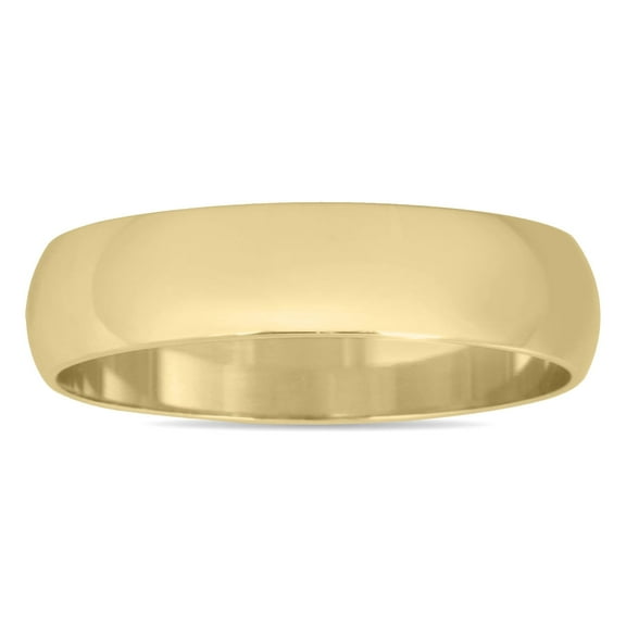 SZUL Women's 4mm Domed Wedding Band in 14K Yellow Gold