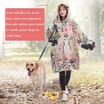 thumbnail image 4 of Husky Dog Flower Floral Wearable Oversized Blanket,Wearable Blanket Hoodie for Adults,Cozy Hooded Blankets with Super Pockets,Super Warm Fuzzy Pullover for Women & Men, 4 of 6