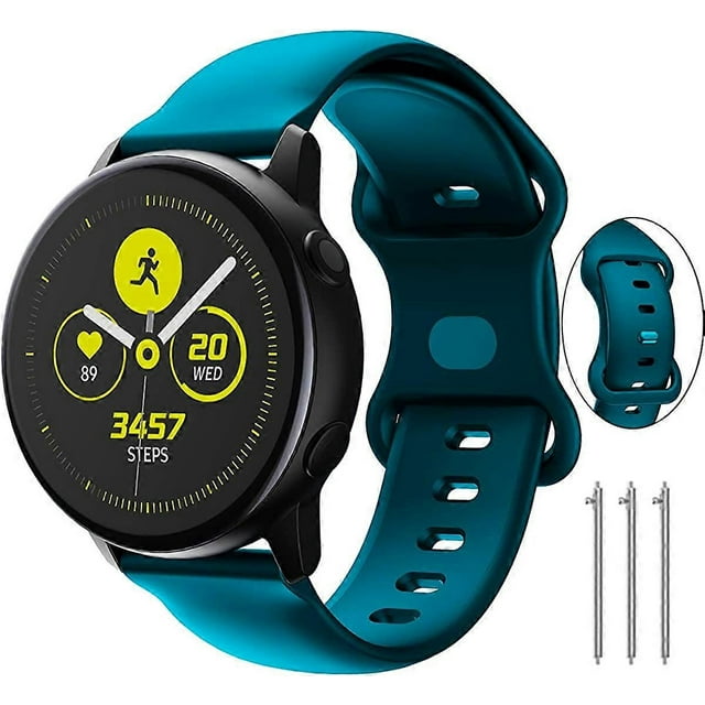 Bands Compatible with samsung galaxy watch 4 band 40mm/44mm and samsung Active 2 Bands 40mm/44mm,20mm Silicone watch band for Galaxy Watch 3 41mm/Gala