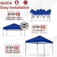 thumbnail image 3 of ABCCANOPY 8 ft x 8 ft Easy Pop up Outdoor Portable Instant One Push Function Canopy Tent with Air Vent, Blue, 3 of 8