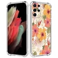 thumbnail image 1 of Dragonfly Flower Case for Samsung Galaxy S21 Ultra,Aesthetic Colourful Floral Plant Case for Men Women,Unique Soft TPU Bumper Case Cover, 1 of 1