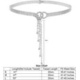 thumbnail image 5 of Ceinture en Strass Argentée Brillante Mode Cristal Double Anneau pour Jeans Robes, 5 of 5