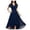 Glisme Navy146, variant on Glisme Casual Dresses For Women Fashion Elegant V Neck Chiffon Dresses For Evening Navy Sundress Formal Dresses