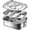 E, variant on 304 Stainless Steel Bento Lunch Box Small Size with Dividers Leak Proof Locking Lid for Office Work Travel Food Container Meal Prep Kitchen Storage Durable, A Lunchbox