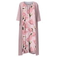 thumbnail image 2 of Robes d'Été pour Femmes Robe d'Été Deux Pièces Impression Numérique 3D Mode Robe Extérieure Grande Taille Robe Rose TTTTG, 2 of 3