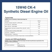 15W40 Synthetic Diesel Engine Oil - 5 Gallon Pail (18L - 4.75 GAL)