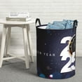 thumbnail image 6 of Daiia 2025 Happy New Year 2 Round Laundry Basket with Handles Thickened Waterproof Circular hamper,Dirty Clothes Storage Basket for Bedroom,Bathroom,College Dorm-Small, 6 of 6