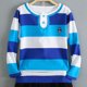 thumbnail image 5 of Odeerbi Chicos Henley Camisas Algodón Color Bloque Rayas Bordado Camisa de Manga Larga, 5 of 6