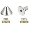 thumbnail image 3 of Unique Bargains 9x6mm Screw Back Rivets Solid Leather Studs Silver Tone 30 Sets, 3 of 5