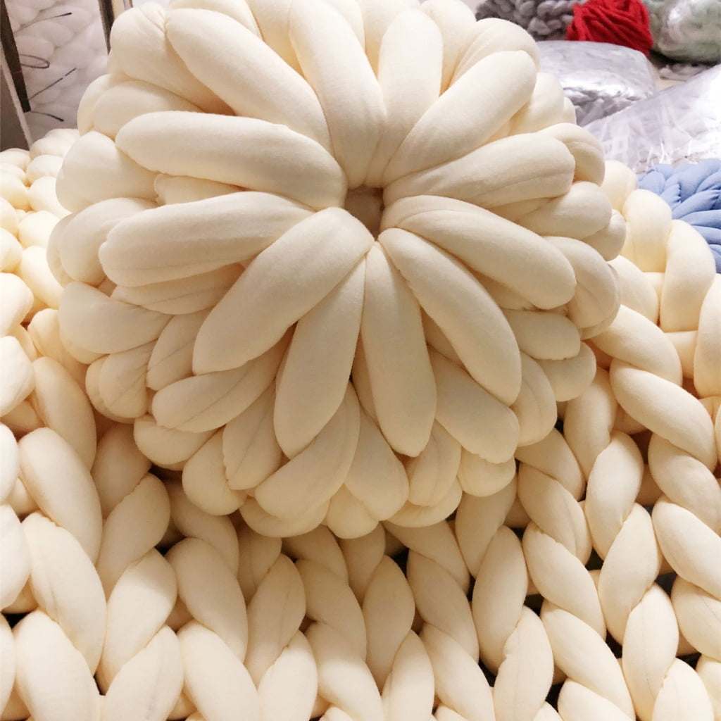 YIEMEEN Big Twist Tube Yarn Chunky Yarn Easy to Use for Knotted Pillows and Scarves