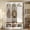 White, variant on Mintazer Farmhouse Entryway Hall Tree with 3 Door & Shoe Cubby Bench, All-in-One Arched Mudroom with 3 Hidden Storage & 5 Hooks for Hallway, Black & Walnut