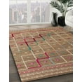 thumbnail image 2 of Ahgly Company Indoor Square Abstract Light Copper Gold Abstract Area Rugs, 6' Square, 2 of 6