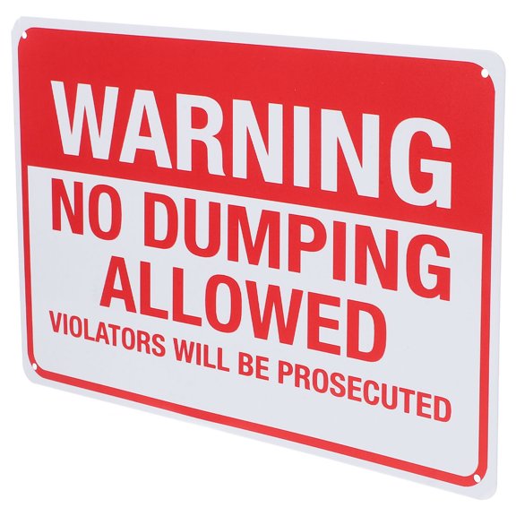 OUNONA Warning No Dumping Sign No Dumping Allowed Violators Will Be Prosecuted Sign Caution Rustic Sign for Yard Garden Patio Public Area
