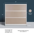 thumbnail image 5 of Luxor Oakwood Modular Wall Room Divider System - 70" W x 70" H, Freestanding, 5 of 7