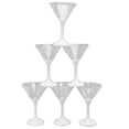 thumbnail image 1 of Plastic LED Martini Glasses, Lighting Activities Flashing Plastic Martini Glasses Clear 6Pcs Add Interesting Ambience  For Party, 1 of 8