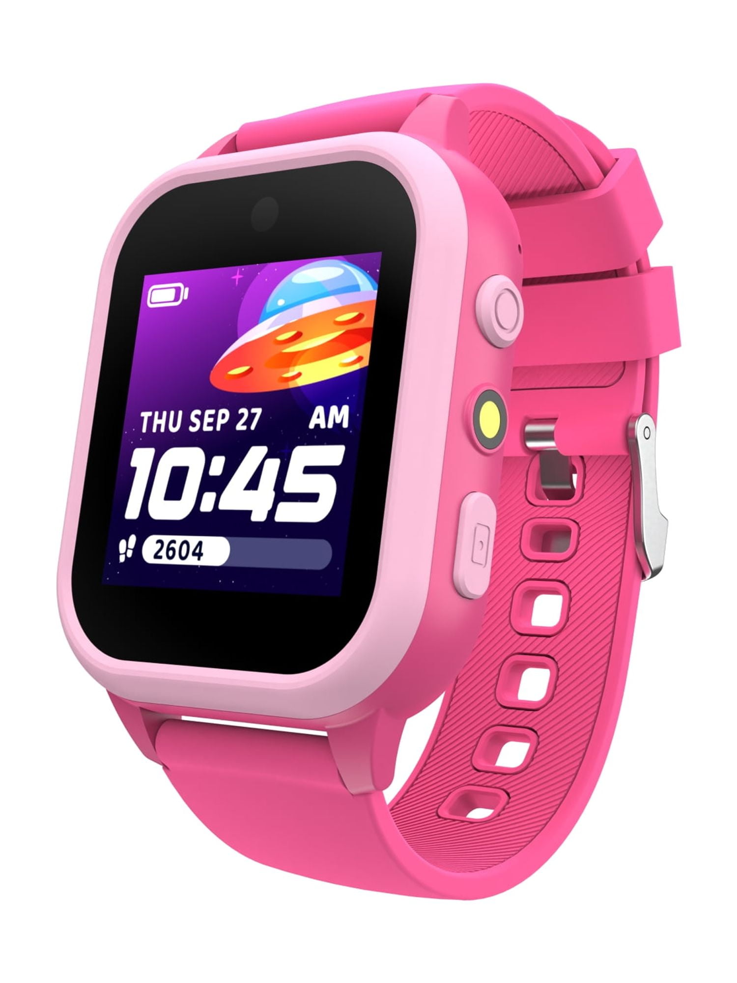 iTech Jr. 4 Kids Girls' Smartwatch with Camera, Audiobooks, and Games – Pink Case with Pink Strap