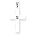 thumbnail image 1 of Pendentif Croix Diamant en Or Blanc 14k.02ct., 1 of 2