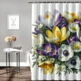 thumbnail image 2 of JRXY Crocuses Flowers Pictures Shower Curtain Multiple Sizes White, 2 of 6