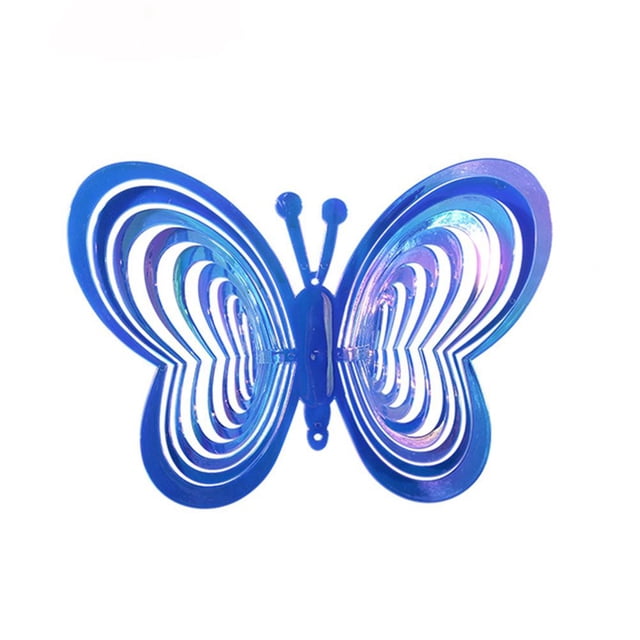 Carillones de viento giratorios para colgar al aire libre, jardín, balcón, globo, mariposa y pájaro, decoración de molino de viento