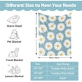thumbnail image 4 of LHSHID Flower Daisy Gifts Blanket Flannel Soft and Comfortable Anti static Bed Sofa Blanket 60x80in, 4 of 6