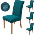 thumbnail image 1 of Fundas para sillas 4 Piezas, Funda elástica para Silla de Comedor Protector de Silla Moderno Lavable para decoración Fiesta Banquetes Oficina Hotel(Azul Pavo Real), 1 of 5