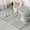 Black Geometric Border, variant on Black Geometric Border Pattern Bathroom Rugs Sets 3 Piece,Toilet Cover Set,Absorbent Non Slip Bathroom Mats Sets with U-Shaped Contour Rug Toilet Rug Set