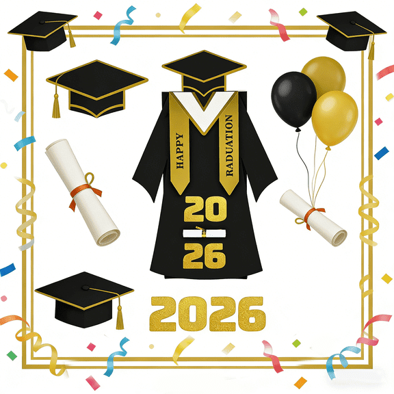 2026 Graduation Gift Card Holder, Money BoxforCash Gift, Graduation Cap Gown Shaped Congratulations Card Party Decor