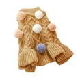 thumbnail image 1 of sweethay Ropa de invierno para mascotas, suéter de fibra acrílica gruesa para mantener el calor, traje de moda cómodo, ropa bonita para el hogar y el Ropa para mascotas Café XS sweethay PT004523-01, 1 of 1