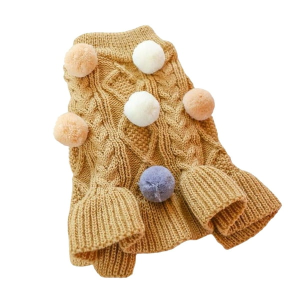 sweethay Ropa de invierno para mascotas, suéter de fibra acrílica gruesa para mantener el calor, traje de moda cómodo, ropa bonita para el hogar y el Ropa para mascotas Café XS sweethay PT004523-01