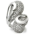 thumbnail image 1 of Bague en Laiton Rhodié avec AAA Grade CZ&44; Clair - Taille 7, 1 of 1