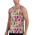thumbnail image 2 of Balery Cute Doodles Pattern Men's Workout Tank Top Gym Muscle Tee Fitness Bodybuilding Sleeveless T Shirt Quick Dry Fit Muscle Tank Top Slim-Fit Tank-X-Large, 2 of 7