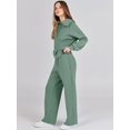 thumbnail image 4 of ORUYROP Women 2 Piece Outfits Sweatsuit Set 2023 Fall Oversized Half Zip Sweatshirt Wide Leg Sweatpant Lounge Set Tracksuit, 4 of 7