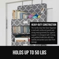 thumbnail image 3 of GORILLA GRIP Over Door Organizer Holds 50lbs 5 Shelf Hanger for Bedroom Bathroom 58x15 In Quatrefoil, 3 of 9