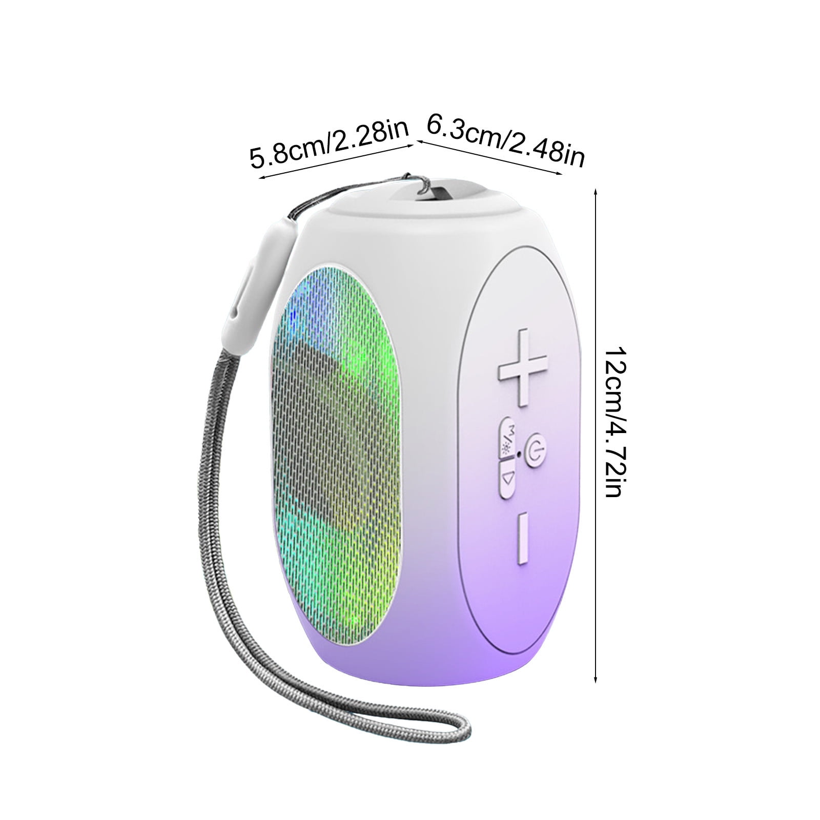 LACKUST RGB Bluetooth Speaker 5.3, Low Latency Desktop Speaker with Colorful Lights, Room-Filling Sound, Long Battery Life, Portable Purple Speaker for Gaming/Party