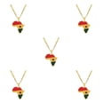 thumbnail image 2 of Justharion Se Démarquer avec la Mode Afrique Carte Pendentif Collier Déclaration Pièce Colliers Ghana 5Set, 2 of 6