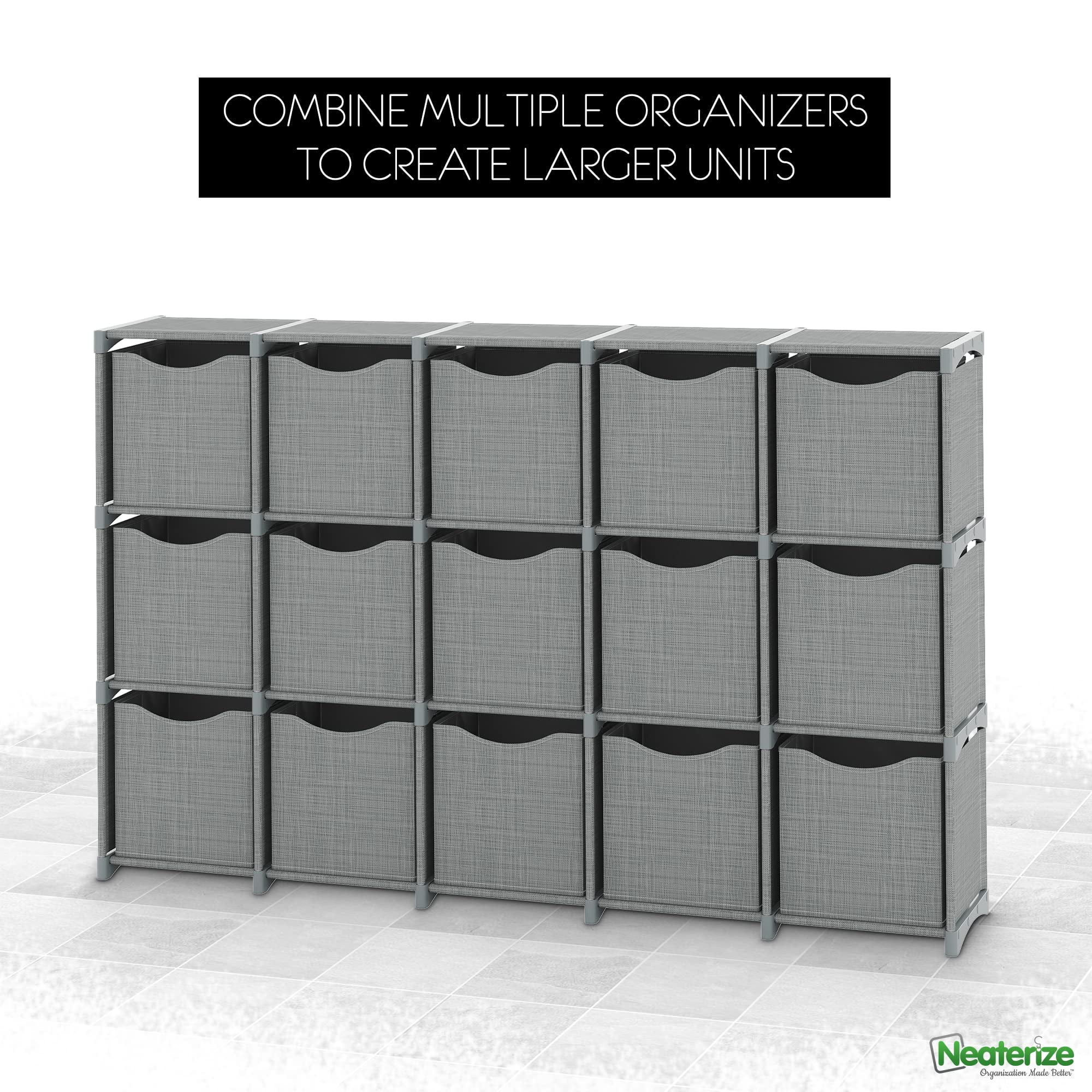 Aeitc Cube Storage Organizer 5-Cube (11.8x11.8) Narrow Cabinet Closet  Storage Shelves Plastic Storage Shelving for Bedroo