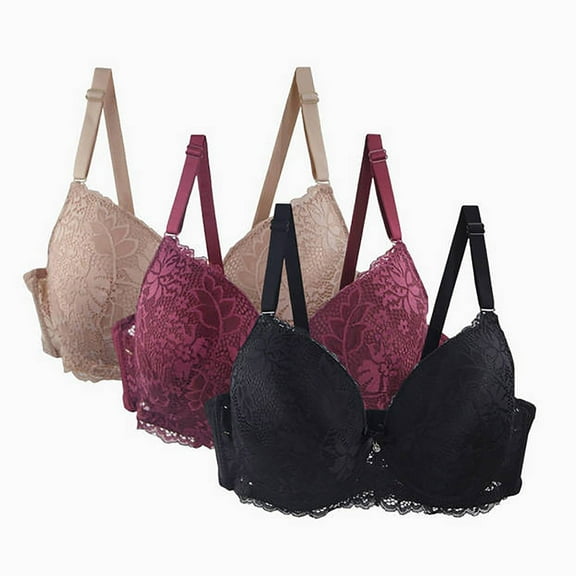 Seamless Push Up Lace Bra for Women Comfortable Breathable Underwear