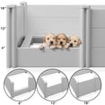 thumbnail image 3 of SmithBuilt 48" x 48" x 18" Whelping Box for Dogs and Puppies, Heavy Duty Whelping Pen and Birthing Box with Rails, Gray, 3 of 8