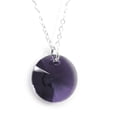 thumbnail image 2 of Juego de aretes y cadena ZVEZDA con dije corte Xilion plata mexicana ley .925 Violeta, 2 of 4