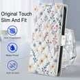 thumbnail image 2 of Decase for iPhone 14 Pro Max Wallet Case with Card Holder,Fashion PU Leather Phone Case,Flip Flower Pattern Cover,Shockproof TPU Inner Shell,E, 2 of 8