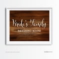 thumbnail image 1 of Family Dressing Rooms Brown Rustic Wood Wedding Party Signs, 2-Pack, 1 of 3