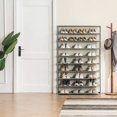 thumbnail image 4 of GZXS 10 Tiers Shoe Rack,Large Shoe Rack Organizer For 50 Pairs,Space Saving Shoe Shelf,Non-Woven Fabric Shoe Storage Cabinet (Gray), 4 of 5